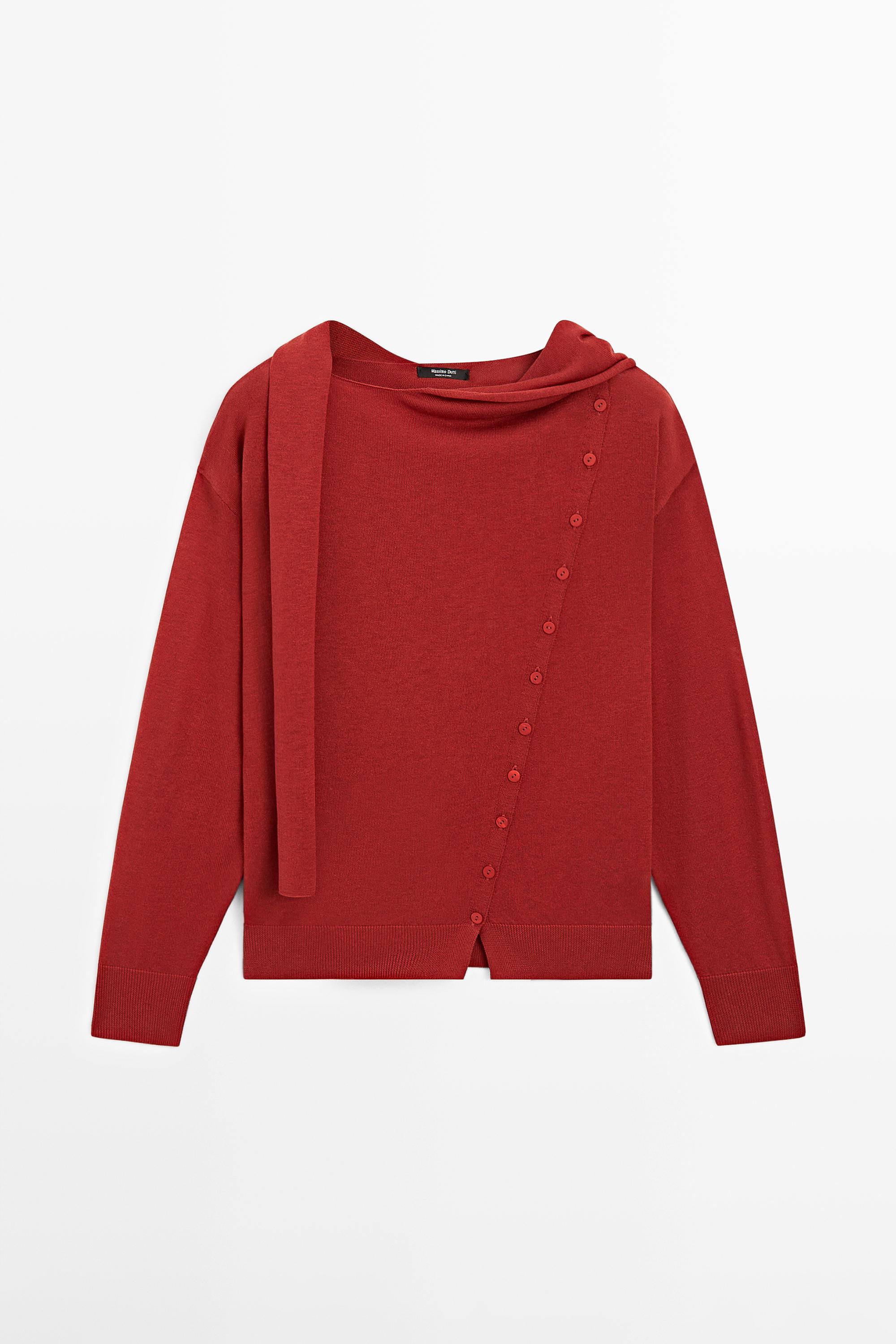 Cardigan à détail boutonnage avec écharpe